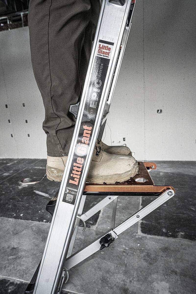 Little Giant Platform Pro® aluminum step and tool holder